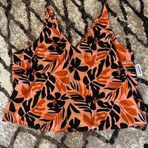Old Navy Women's Camisole - Orange and Black Floral